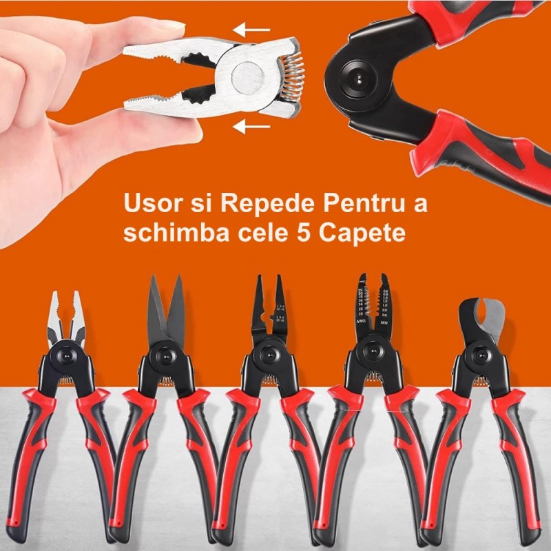Set Multifunctional 5 in 1 - Patent, Dezizolat, Cleste, Sertizat, Foarfeca
