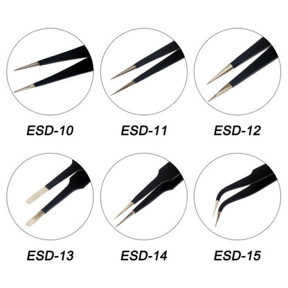 Set Pensete Fine Antistatic ESD 6Buc