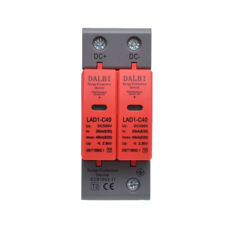 Siguranta pentru Sisteme Fotovoltaice DC 500V / LAD1-C40 Descarcator de Supratensiune