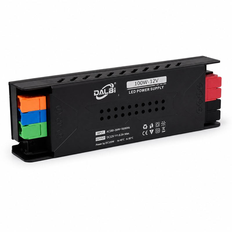 Sursa Alimentare LED 12V 100W 8.3A Slim cu Conectare Rapida Push-In