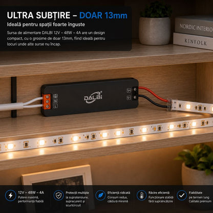 Sursa Alimentare LED 12V 48W 4A Ultra Slim 13mm