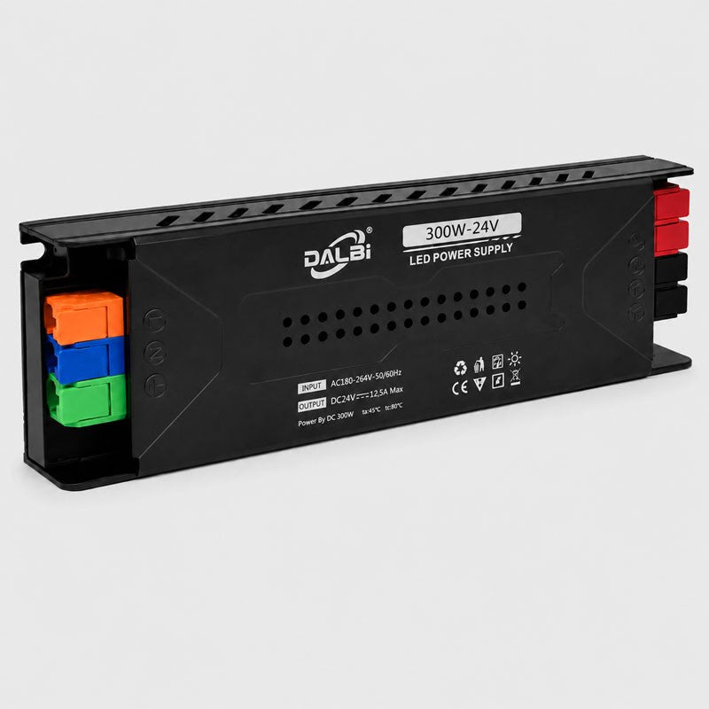 Sursa Alimentare LED 24V 300W 12.5A Slim cu Conectare Rapida Push