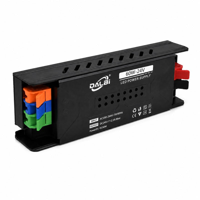 Sursa Alimentare LED 24V 60W 2.5A Slim cu Conectare Rapida Push-In
