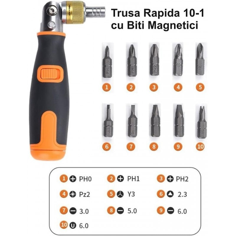 Surubelnita Multifunctionala 10 in 1 cu Clichet