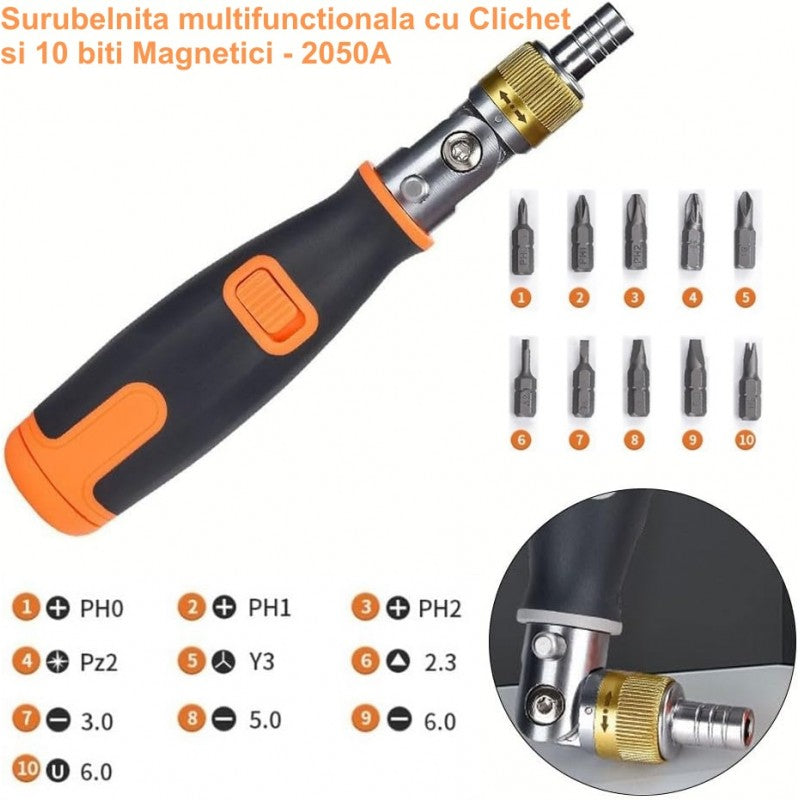 Surubelnita Multifunctionala 10 in 1 cu Clichet