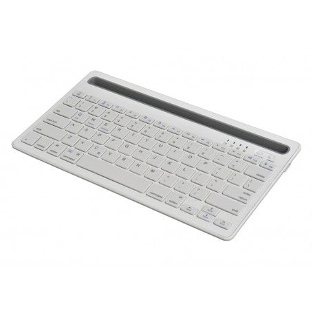 Tastatura Alba Mini Slim cu Bluetooth si Suport Tableta & Telefon / AS-199