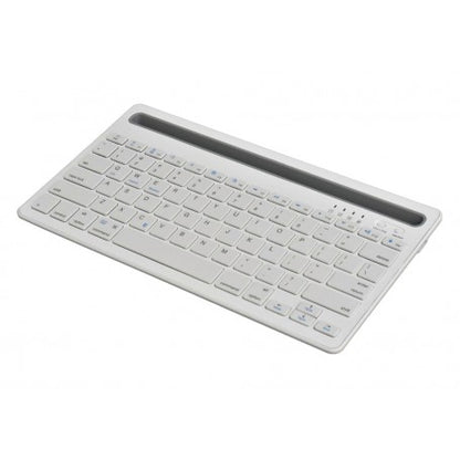 Tastatura Alba Mini Slim cu Bluetooth si Suport Tableta & Telefon / AS-199