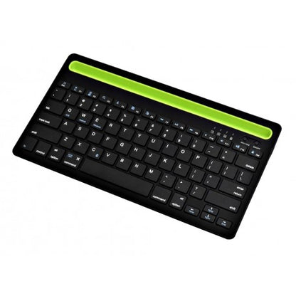 Tastatura Neagra Mini Slim cu Bluetooth si Suport Tableta & Telefon / AS-199