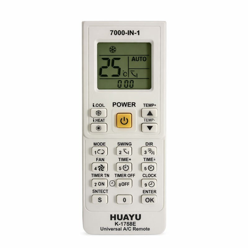 Telecomandă Universală Aer Condiționat HUAYU K-1788E – 7000 în 1, Compatibilă cu Majoritatea Aparatelor AC