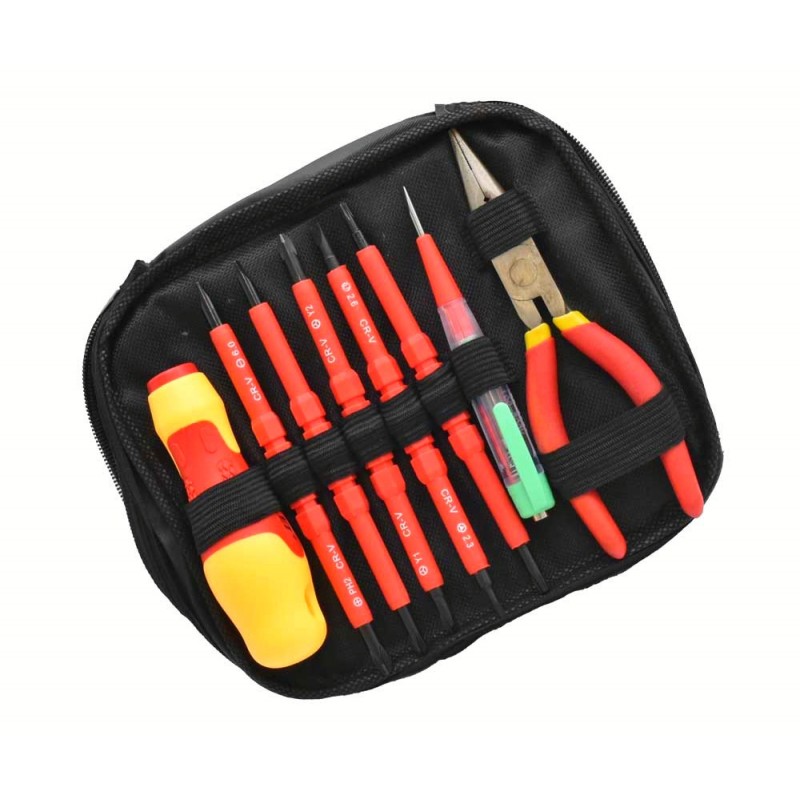 Trusa 12 Unelte de Electrician, Surubelnite si Sfic