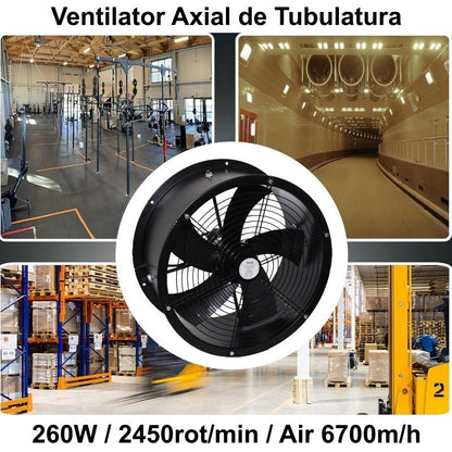 Ventilator Axial de Tubulatura 400mm / 260W - YWF-400