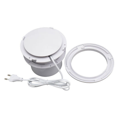 Ventilator Rotund de Baie A100 - 5W cu Clapeta Automata si Telecomanda Programatoare - IPX2