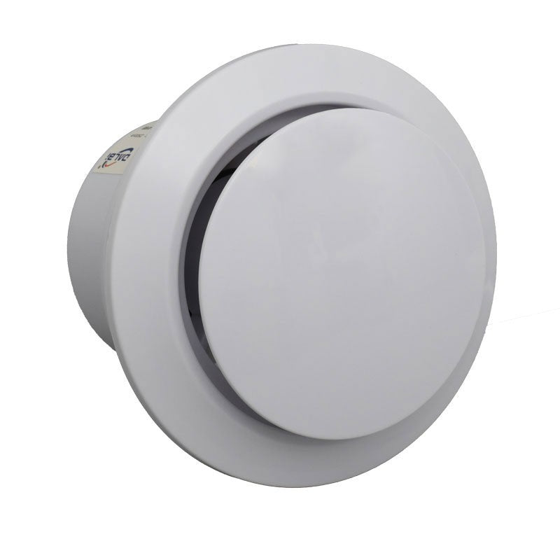 Ventilator Rotund de Baie A150 - 15W cu Clapeta Automata si Telecomanda Programatoare - IPX2